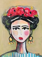 Frida with Roses - Frida