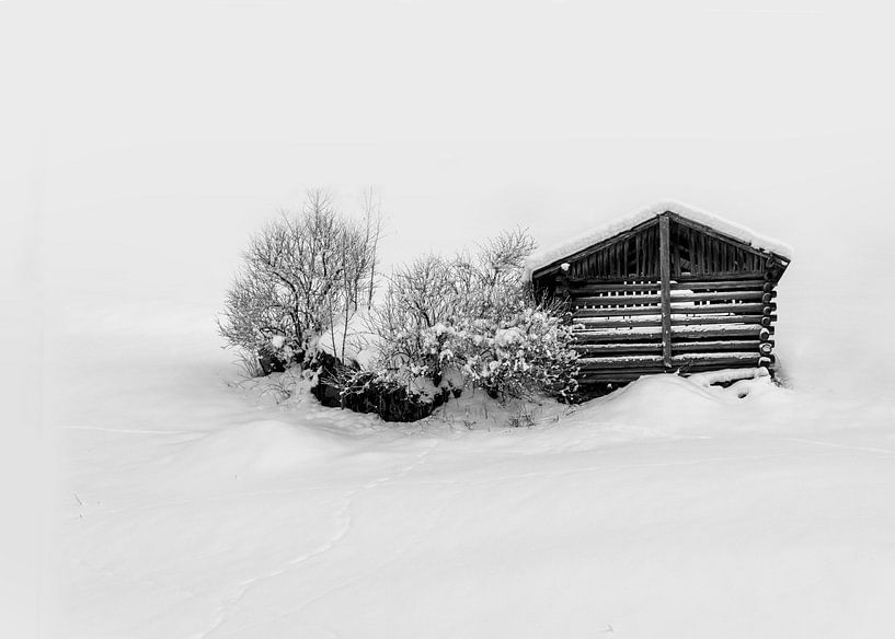 Scheune im Schnee von Alex Neumayer
