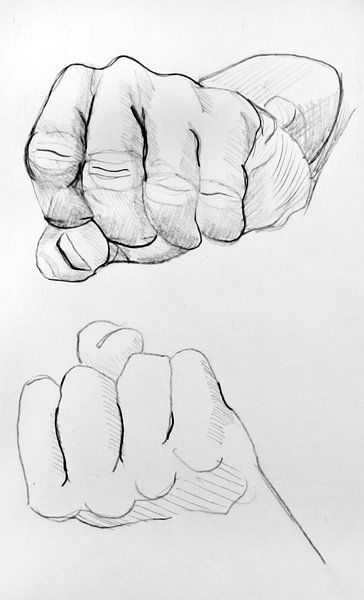 Zeichnen der Hände. von Therese Brals