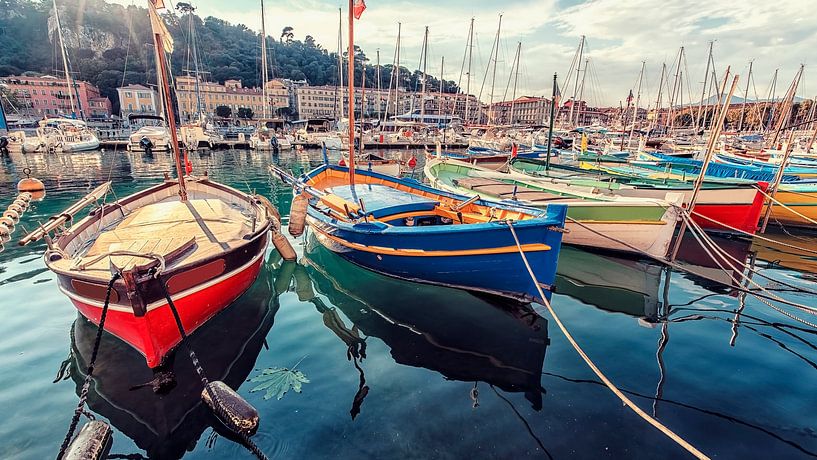 Hafen von Nizza von Manjik Pictures