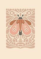 Grafik Nacht Schmetterling - Nackte Schatten - Wohnzimmer & Schlafzimmer - Kunst jedes Interieur - Abstrakt