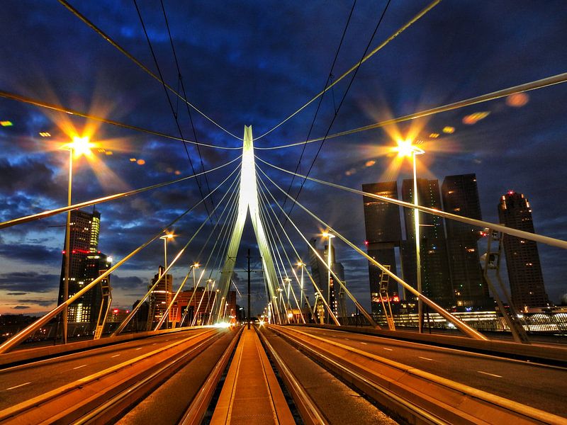 Rotterdam in de nacht von David Spaans