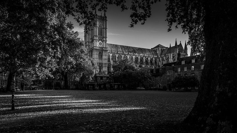 Noir et blanc : l'abbaye de Westminster à Londres par Rene Siebring
