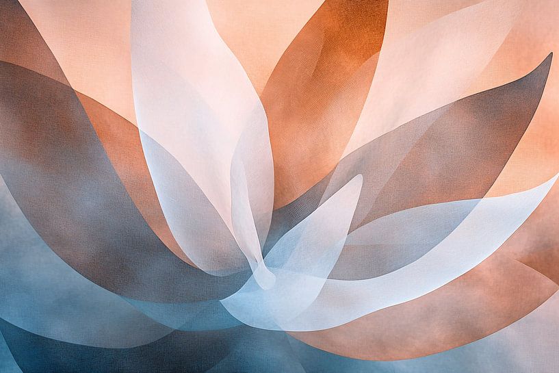 Abstracte bloem in zachte tinten van Art & Soul Creations