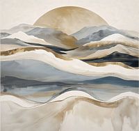 Paysage de style minimaliste japonais.