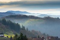 Sasbachwalden in the Black Forest in a mysterious mist.