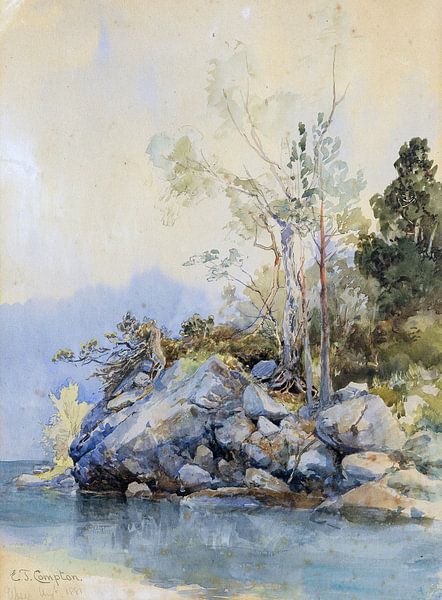 Eibsee, EDWARD THEODORE COMPTON, 1881 van Atelier Liesjes