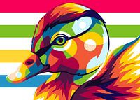 The Little Duck in Pop Art Style