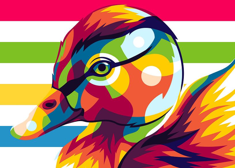 Le petit canard dans le style pop art par Lintang Wicaksono