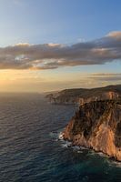 Zonsondergang aan de kust van het Griekse eiland Zakynthos