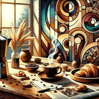 Lumière harmonieuse du café du matin