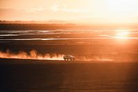 Sunset on Icelandic plateau