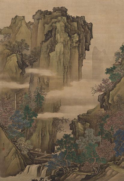 Tani Bunchō~Paysage bleu et vert par finemasterpiece