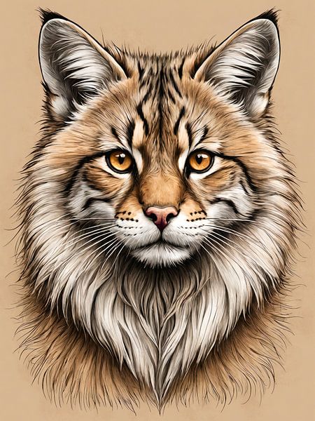 Portrait of a wild cat by Hilde Remerie Photography and digital art