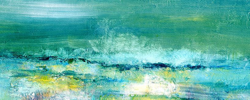 Nebel Panorama in Blau  GrünTönen von Claudia Gründler