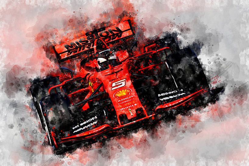 Vettel, Ferrari 2019 par Theodor Decker