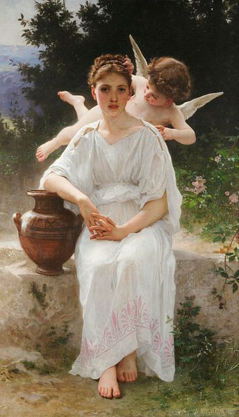 Liebesgeflüster, William-Adolphe Bouguereau von Meisterhafte Meister