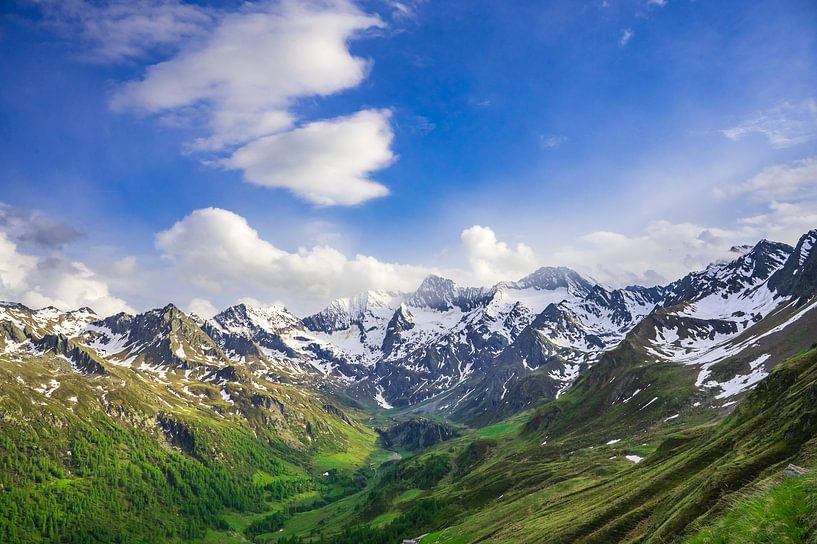 Alpine mountain landscape along the Timmelsjoch high mountain pa by Sjoerd van der Wal Photography
