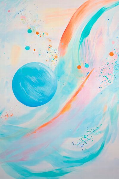 Astrale Farbenpracht – Zarte Komposition von Poster Art Shop