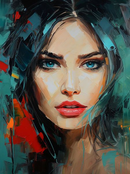Modernes abstraktes Porträt von SPEQ ART