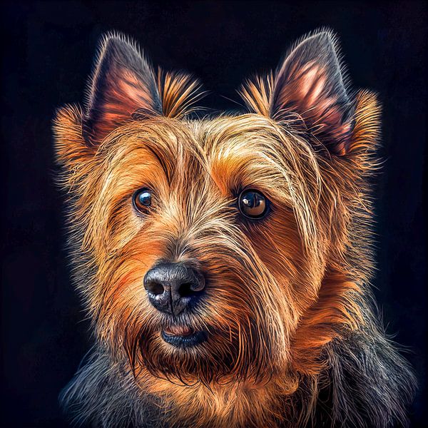 Yorkshire Terrier Portrait Illustration by Animaflora PicsStock