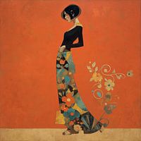 Woman with flowers | Woman with Flowers Skirt