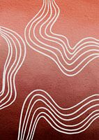 Tijdloos - abstract patroon oudroze/koraal/zalm