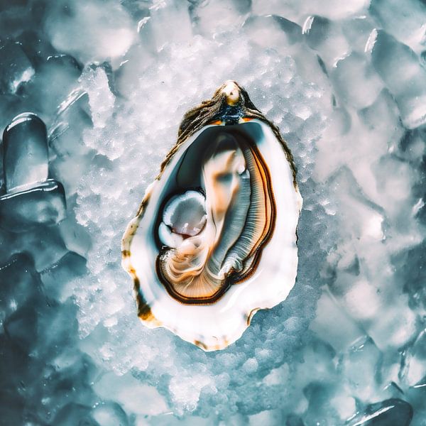 Huître sur glace, photographie culinaire par Roger VDB