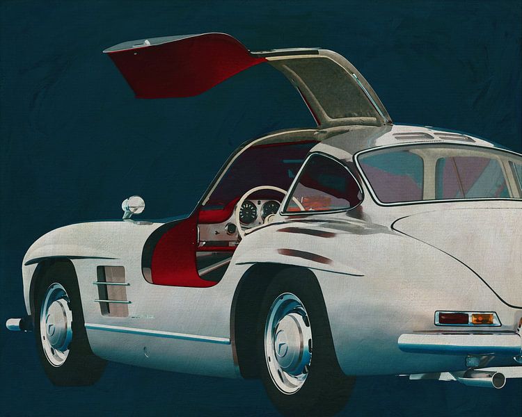 Mercedes 300SL Gullwings rear by Jan Keteleer