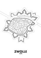 Plan de la ville de Zwolle 1649