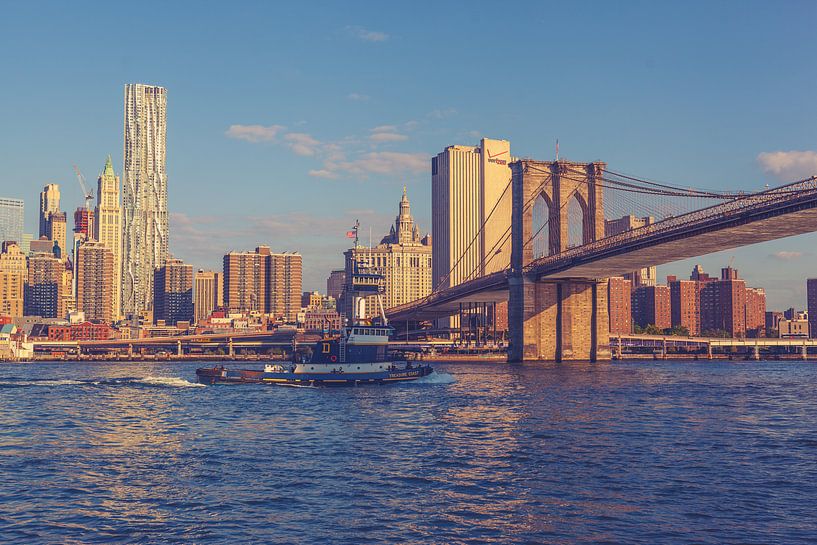 Les ponts de Dumbo : un jeu de liaison emblématique entre Brooklyn et Manhattan New York 14 par FotoDennis.com | Werk op de Muur