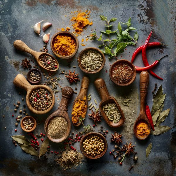 Exotische Gewürze - Stillleben von Poster Art Shop