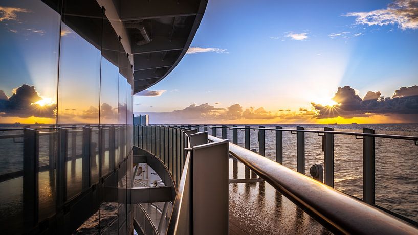 Coucher de soleil depuis le bateau par Steffen Henze