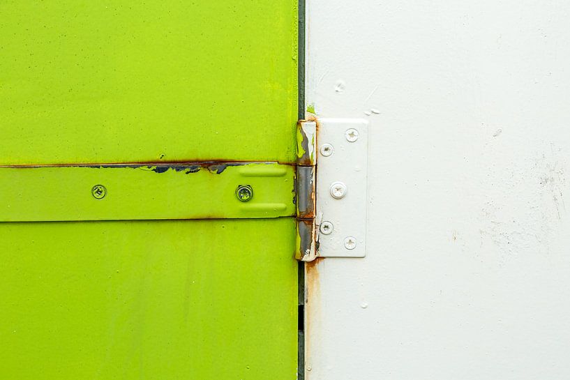 Abstract plane division in green and white with hinge by Texel eXperience