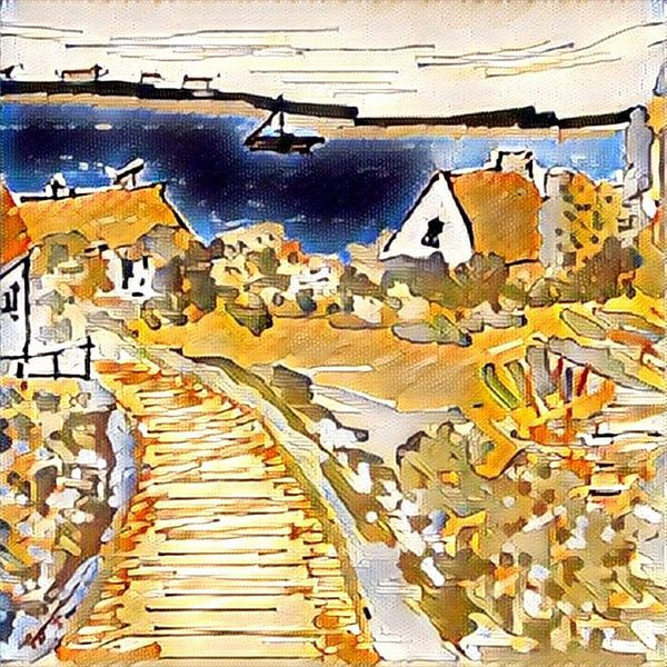 Village on the river von L.J. Lammers