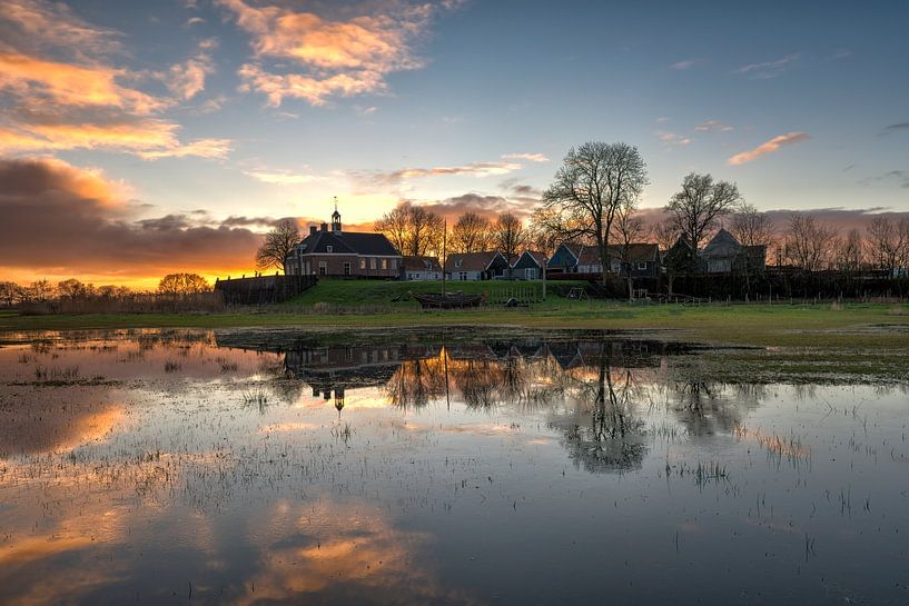 Middelbuurt Schokland met Enserkerk van Fotografie Ronald