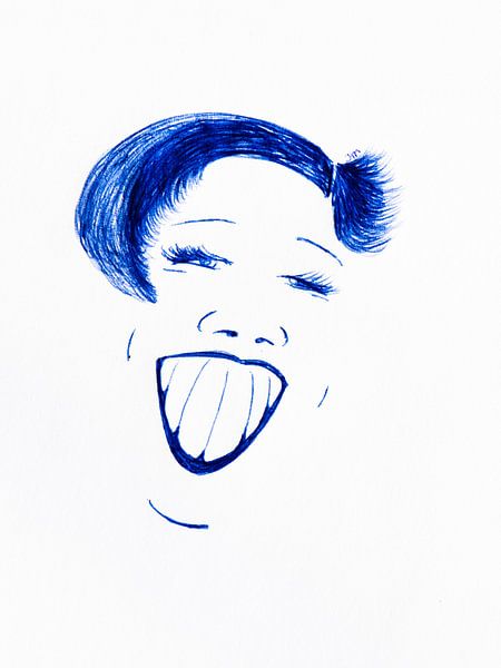 Zeichnung Lächelnden Frau von Henriëtte Mosselman