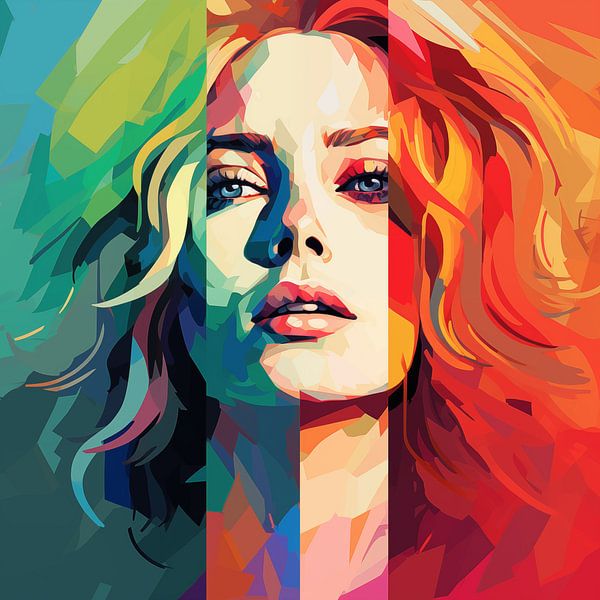 Femme abstraite en couleurs par TheXclusive Art