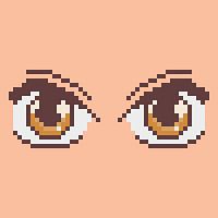 Pixel Art Anime Eyes