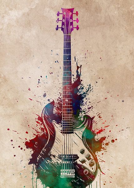 Bassgitarre Musik Kunst #Gitarre von JBJart Justyna Jaszke