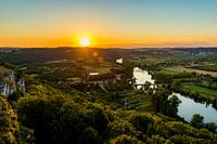Uitzicht over de Dordogne bij zonsondergang