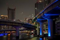 Osaka's concrete jungle in the evening