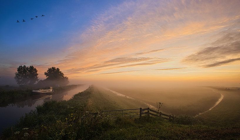 Views over the misty Berk Lake by peterheinspictures