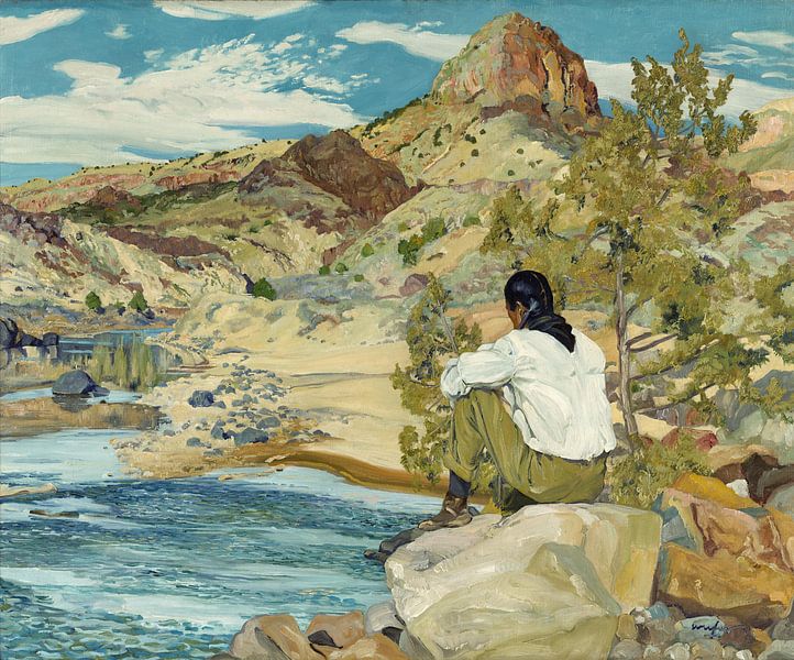 Walter Ufer-Op der Rio Grande von finemasterpiece