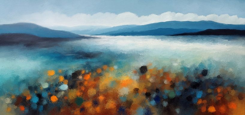 Seeufer - Zeitgenössische Landschaftsmalerei von Frankie Soldado