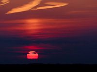 Zonsondergang bewolkt Woerden