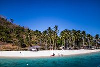 Wunderschöner weißer Strand auf den Philippinen