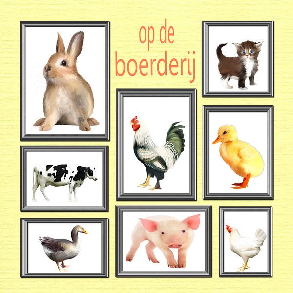 Op de boerderij (geel) par Yvonne Blokland