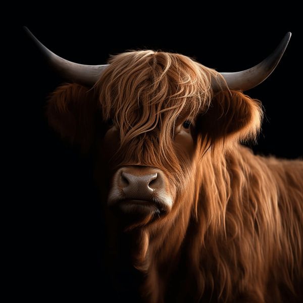 Weidender Stolz: Der schottische Highlander in Gelassenheit von AIstatic