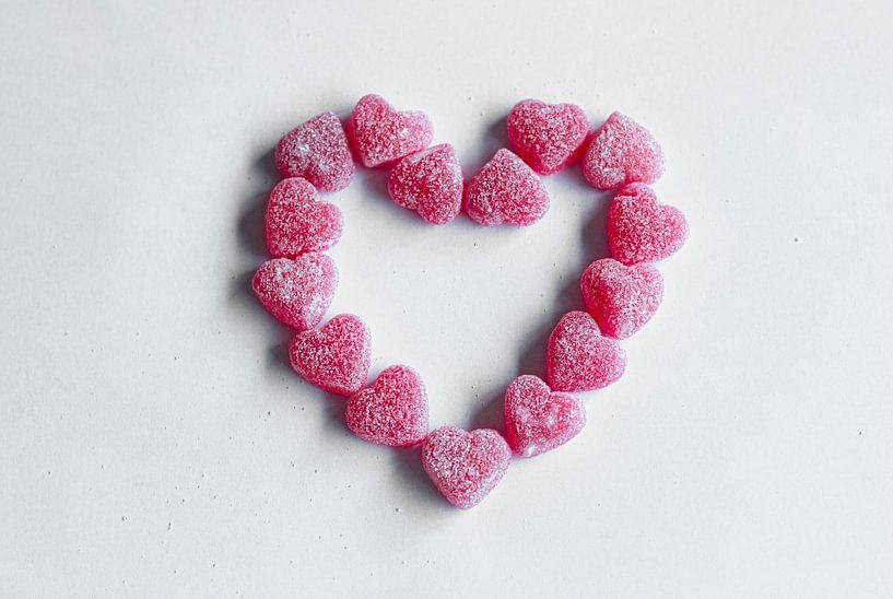 Heart made of sweet candies - valentine's day by Femke Steigstra
